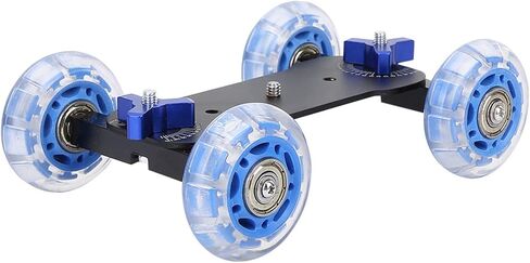 Tbest Mini DSLR Camera Slider 10KG Load Aluminum Alloy Track Dolly Car with Silicone Wheels for DSLR Action Cameras Smartphones in Kuwait