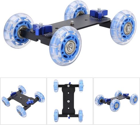 Tbest Mini DSLR Camera Slider 10KG Load Aluminum Alloy Track Dolly Car with Silicone Wheels for DSLR Action Cameras Smartphones in Kuwait