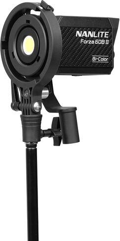 Nanlite Forza 60b Ii Bi Color LED Spotlight with Bowens Adapter | Bi-Color 2700-6500K, Cri 96 and Tlci 98, 72W, Includes 45 Degree Mini Reflector, Bh-Fz60 Battery Grip in Kuwait