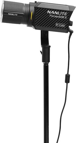 Nanlite Forza 60b Ii Bi Color LED Spotlight with Bowens Adapter | Bi-Color 2700-6500K, Cri 96 and Tlci 98, 72W, Includes 45 Degree Mini Reflector, Bh-Fz60 Battery Grip in Kuwait