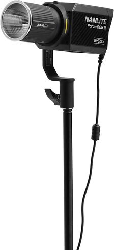 Nanlite Forza 60b Ii Bi Color LED Spotlight with Bowens Adapter | Bi-Color 2700-6500K, Cri 96 and Tlci 98, 72W, Includes 45 Degree Mini Reflector, Bh-Fz60 Battery Grip in Kuwait