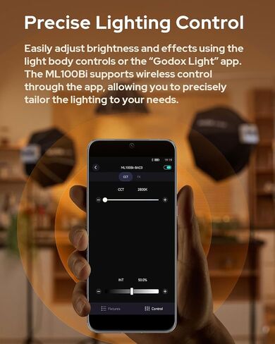 Godox ML100Bi 120W Bi-Color LED Video Light, 2800K-6500K COB Continuous Output Lighting with Reflector, Adapter for Filmmaking, Live Streaming, Video and Studio Photography in Kuwait