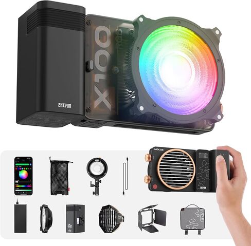 ZHIYUN MOLUS X200 RGB Standard 200W Portable COB Video Light | 100W video light in Kuwait
