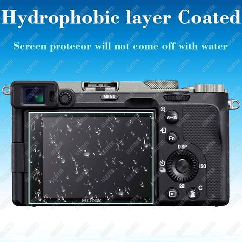 ULBTER A7C Screen Protector Appliable for Sony Alpha 7C 【Not for A7CII / A7CR】 Camera & Hot Shoe Cover [3+2Pack] 0.3mm 9H Hardness Tempered Glass Cover Anti-Scrach Anti-Bubble | Tempered Glass for Sony Alpha 7C [Not for A7CII / A7CR] 0.3mm 9H Hardness Ant in Kuwait