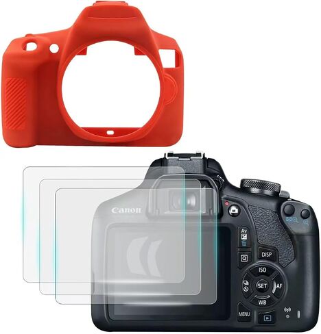 Screen Protector for Canon EOS Rebel T7 Rebel T6 Camera and Silicone Case in Kuwait