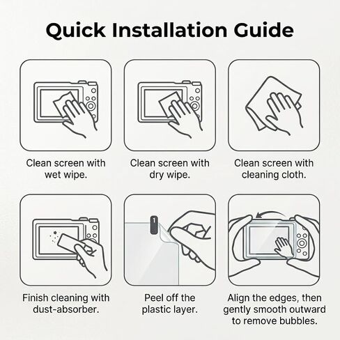[3-Pack] Screen Protector for Canon PowerShot SX740 HS SX730 HS Camera | Canon SX740/PowerShot SX740 HS Screen Protector With 9H Tempered Glass, HD Clarity, 2.5D Edges, And 3-pack Value Set in Kuwait