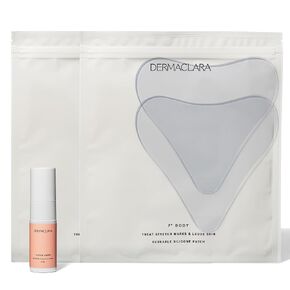 Dermaclara Silicone Patch Stretch Mark Kit - Pregnancy Stretch Mark Prevention, C Section Cover Up Belly Scar, Maternity Skincare, Silicone Gel Sheet, Reusable up to 30 Times - 2 Patches & 1 Cleanser in Kuwait