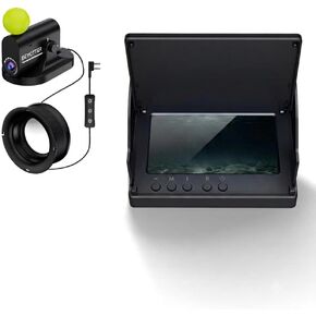 98ft Underwater Fishing Camera with Controllable Elevating Winch, Portable 7" HD IPS Monitor Fish Finder with IP68 Waterproof Camera, Night Light Vision, for Ice, Boat, Lake Fishing in Saudi Arabia