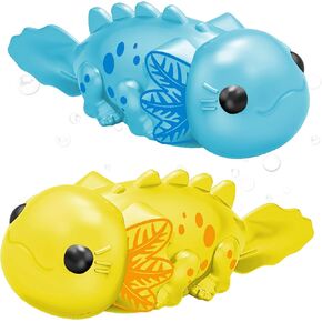 Robotic Pets Alive Swimming Axolotl Electric Baby Axolotl Fish Bath Toys ( 2-Pack Pink /Purple) for Kids 18M+ in Kuwait