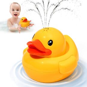 Baby Bath Toys Spraying Duck for Toddlers, Water Play Sprinkler for Babies | Cute Duck Design Bathtub Pool Water Toys with Fountain Spray, Fun Baby Bath Companion, Baby Boys Girls Birthday Gifts 12M+ in Saudi Arabia