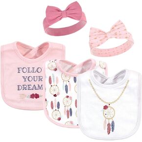 Little Treasure baby-girls Bib and Headband Set in Kuwait