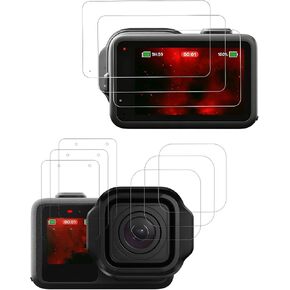 3-in-1 Screen Protector for GoPro Mission 1 Pro (3-Pack) | Front Screen Main Screen and Lens Film 9H Tempered Glass Anti-Scratch Anti-Fingerprint HD Clear in Saudi Arabia