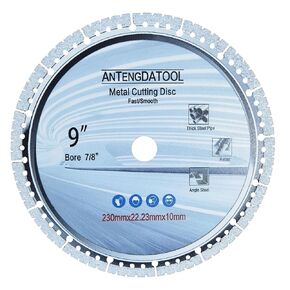 Antengdatool 9 بوصة شفرة قطع معدنية ماسية، 9 بوصة × 7/8 بوصة - 5/8 بوصة عجلة قطع سريعة وسلسة من أجل حديد التسليح كربيد الفولاذ المقاوم للصدأ (ليس للمعادن الناعمة) in Kuwait