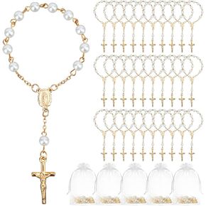 30 Pieces Baptism Rosary Acrylic Rosary Beads in Kuwait