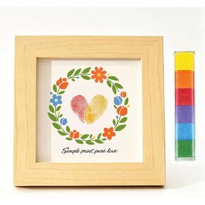 Heart Fingerprint Frame with Ink Kit, DIY Keepsake Gift for Couples Wedding Anniversary in Kuwait