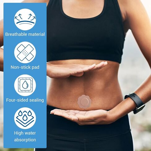 100 Pcs Castor Oil Belly Button Patch, Portable No Wash Disposable Castor Oil Patches Beige (Oil Not Included) in Kuwait