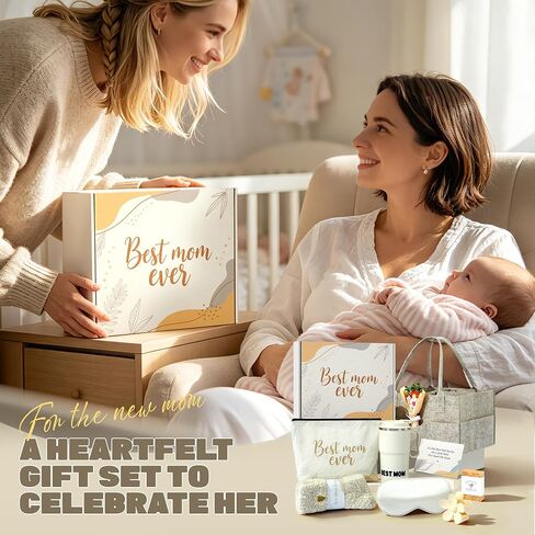 Gifts for New Mom - 10 Pcs Postpartum Care Package with Diaper Caddy, First Time Mom Gifts, Expecting Mom to Be Gift, Baby Shower New Mom Gift Box in Kuwait