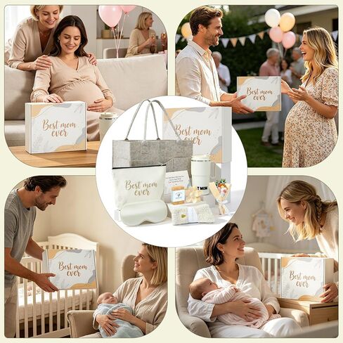 Gifts for New Mom - 10 Pcs Postpartum Care Package with Diaper Caddy, First Time Mom Gifts, Expecting Mom to Be Gift, Baby Shower New Mom Gift Box in Kuwait