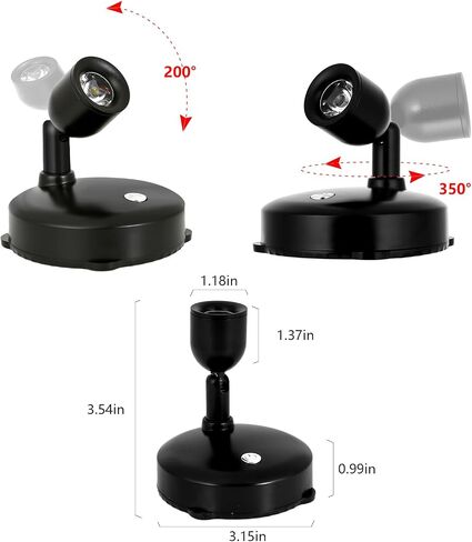 Cordless Spotlight Battery Operated, LED Plant Light, Dimmable Accent Light with Remote, Indoor Display Up Lighting for Picture Photo Tree Dartboard Wall Decor Painting Artwork Portrait in Kuwait