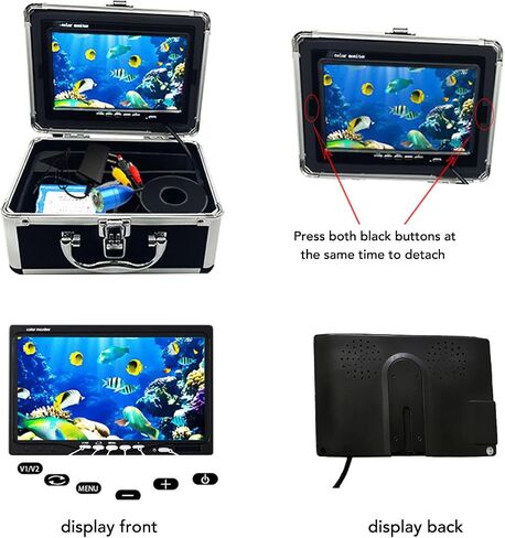 Fabater Underwater Fishing Camera 7 Inch HD Display with 5MP Sensor and 8 LED Lights for Ice Fishing and Lake Boat Use in Kuwait