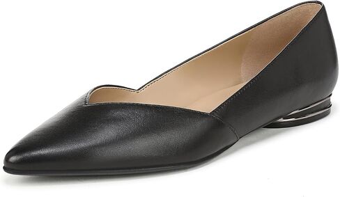 Naturalizer Womens Havana Pointed Toe Slip On Dress Ballet Flat,Black Leather,8N in Kuwait