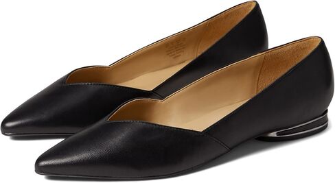 Naturalizer Womens Havana Pointed Toe Slip On Dress Ballet Flat,Black Leather,8N in Kuwait