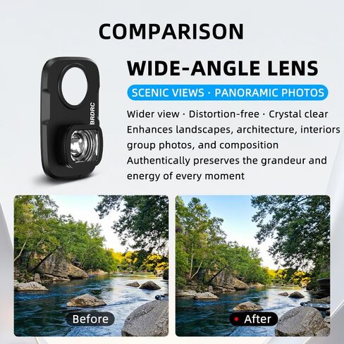 Snap-on 110°Wide-Angle Lens for DJI Pocket 4 Pro Camera Expanding 110° Wide Angle View High Definition Optical Glass Lens Accessories Anti-Scratches Waterproof Oil-Resistant Stable Design in Kuwait