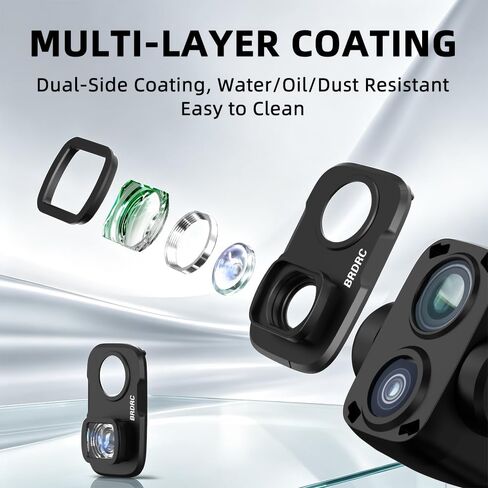 Snap-on 110°Wide-Angle Lens for DJI Pocket 4 Pro Camera Expanding 110° Wide Angle View High Definition Optical Glass Lens Accessories Anti-Scratches Waterproof Oil-Resistant Stable Design in Kuwait