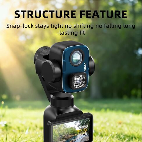 Snap-on 110°Wide-Angle Lens for DJI Pocket 4 Pro Camera Expanding 110° Wide Angle View High Definition Optical Glass Lens Accessories Anti-Scratches Waterproof Oil-Resistant Stable Design in Kuwait