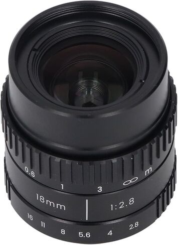 Hyuduo 18mm F2.8 Manual Wide Angle Lens Aluminum Alloy for /3 Mount Cameras with 0.15m Close and 72 Degree View in Kuwait