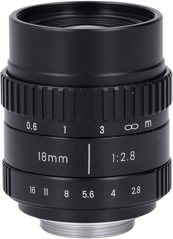 Hyuduo 18mm F2.8 Manual Wide Angle Lens Aluminum Alloy for /3 Mount Cameras with 0.15m Close and 72 Degree View in Kuwait