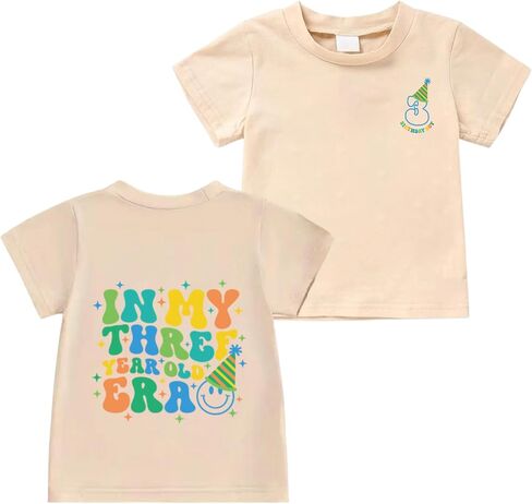 Birthday Boy Shirt for Boys 2-7 Years Old Toddler Birthday in My Two/Three/Four/Five/Six Year Old Era Cotton T Shirt in Kuwait