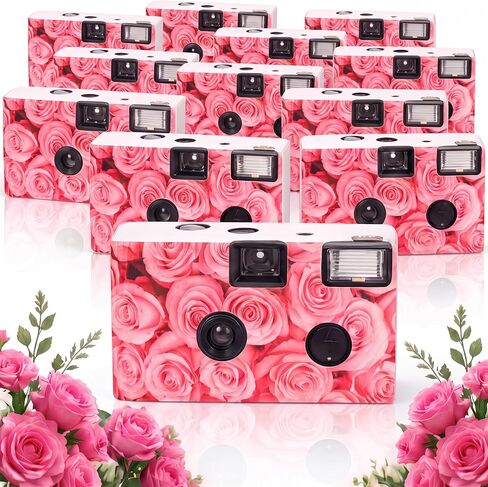 Flutesan 12 Pack Disposable Cameras Bulk 35mm Film Flash Wedding,Yellow in Kuwait