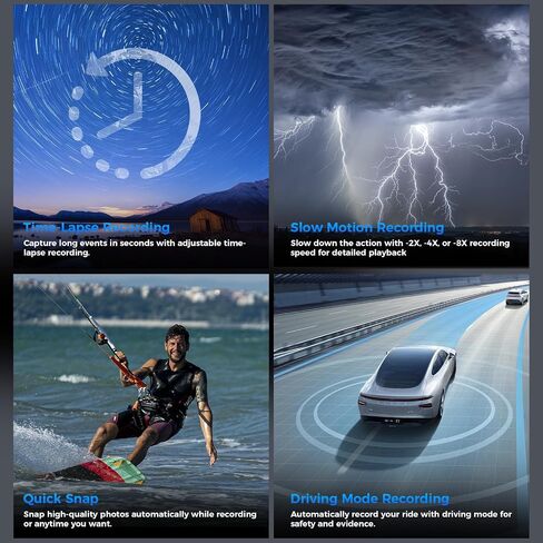 Mini Body Camera 4K with Charging Case, Wearable Thumb Action Camera, 32GB | 180 Rotatable, Magnetic Pendant, 1.97'' Display Vlogging Camera, Waterproof POV Cam, Pocket Camera for Travel/Sports/Vlogging in Kuwait