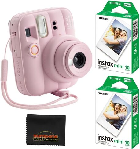 Fujifilm Instax Mini 13 Instant Film Camera (Clay White) with 20 Sheets Fujifilm Instax Mini Instant Film in Kuwait
