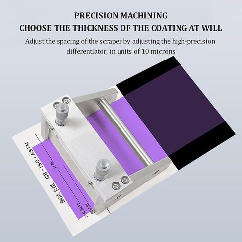 Adjustable Film Applicator Coater, High-Precision Wet Film Preparation Tool, 0-3500um Range for Assessing Coverage, Multi-Width Options for Versatile Application in Kuwait