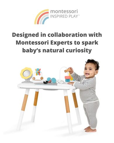 Skip Hop Discoverosity Montessori-Inspired 3-Stage Activity Center & Play Table for Baby Ages 4m+ in Kuwait