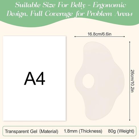 VolksRose Reusable Silicone Belly Patch for Lifting - Stomach tape for Postpartum Recovery & Stretch Marks, Moisturizing Anti-Wrinkle Skin Tape for Tummy Shaping, Firming & Invisible Wear Overnight in Kuwait
