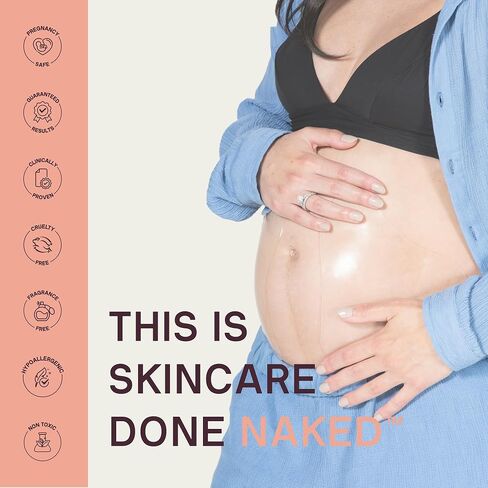 Dermaclara Silicone Patch Stretch Mark Kit - Pregnancy Stretch Mark Prevention, C Section Cover Up Belly Scar, Maternity Skincare, Silicone Gel Sheet, Reusable up to 30 Times - 2 Patches & 1 Cleanser in Kuwait