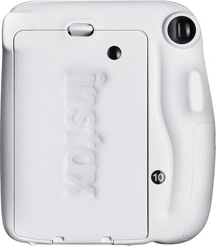 Fujifilm Instax Mini 11 Instant Film Camera with Automatic Exposure and Flash, Polaroid Camera, Fujinon 60mm Lens with Selfie Mirror, Optical Viewfinder - Ice White (Renewed) in Kuwait