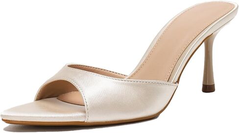 Women's Sexy Pointed Toe Stiletto Heel Mule Sandals Fashion Slip On Backless Non-Slip High Heel Dress Slide Sandals for Daily Casual Wedding Party in Kuwait