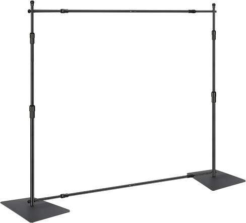 VEVOR 10ft x10ft Pipe and Drape Kit, Heavy Duty Backdrop Stand with Carbon Steel Base, Adjustable Backdrop Support with 2 Clamps and A Carry Bag for Wedding, Party, Event, Photography and Exhibition in Kuwait