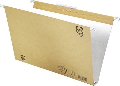 Ybarra 400021944 – Box of 25 Hanging Folders, Kraft, Viewfinder Top, Folio, Bicolor, 1 Unit in Kuwait