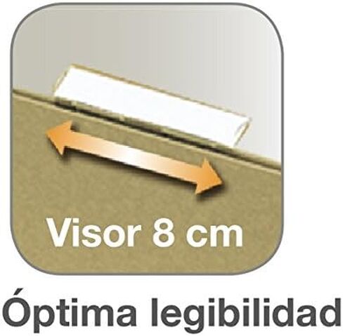 Ybarra 400021944 – Box of 25 Hanging Folders, Kraft, Viewfinder Top, Folio, Bicolor, 1 Unit in Kuwait