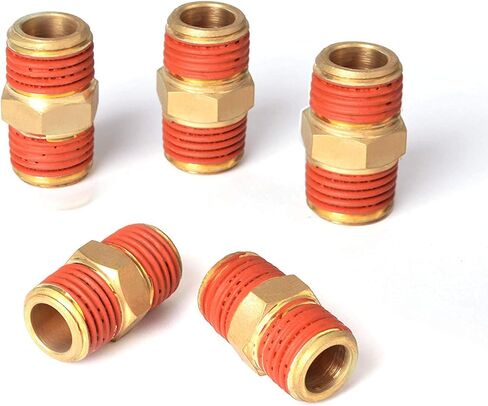YOTOO Solid Brass Air Hose Fittings, Male and Female Couplings 1/4 inch x1/4 inch NPT with Storage Case, 10-Piece Packed in Saudi Arabia