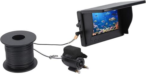 Underwater Fishing Camera HD 1080P High Definition Video Fish Finder for Ice Fishing, 4.3in Screen 12Hrs Working Time for Deep Well Detection in Kuwait
