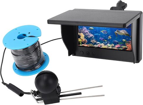 Diyeeni Underwater Fishing Camera with 1080P HD, 195° Wide Angle Fish Finder, 4.3in Display 30m Cable for Ice Fishing Boat River Kayak, 5MP Portable Fish Finder with 2000nits Sunshade in Kuwait