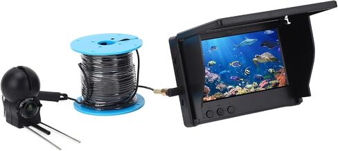 Diyeeni Underwater Fishing Camera with 1080P HD, 195° Wide Angle Fish Finder, 4.3in Display 30m Cable for Ice Fishing Boat River Kayak, 5MP Portable Fish Finder with 2000nits Sunshade in Kuwait