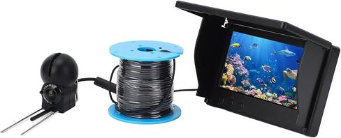 Diyeeni Underwater Fishing Camera with 1080P HD, 195° Wide Angle Fish Finder, 4.3in Display 30m Cable for Ice Fishing Boat River Kayak, 5MP Portable Fish Finder with 2000nits Sunshade in Kuwait