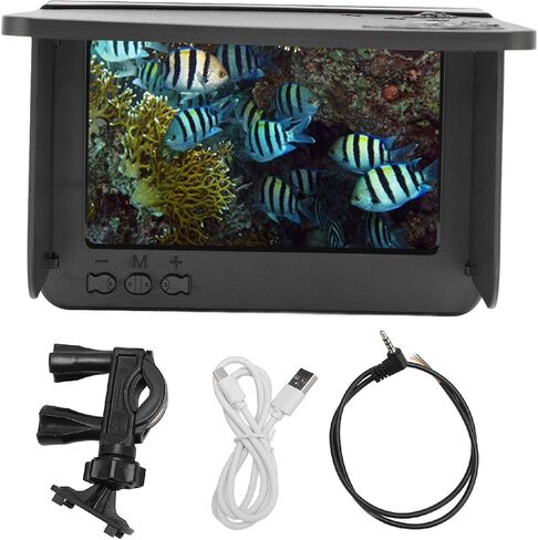 Fabater Underwater Fishing Camera, 5.0 Inch HD Screen 1500cd Brightness Ice Fishing Camera, Fish Finder with Adjustable Backlight Background Color for Ice Underwater in Kuwait